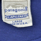 Made In USA Capeline Patagonia Long Sleeve T-Shirt - Large Blue Polyester