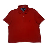 Tommy Hilfiger Slim Fit Polo Shirt - Large Red Cotton