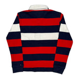 Age 6-7 Tommy Hilfiger Striped Rugby Shirt - Small Navy Cotton