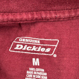 Dickies T-Shirt - Medium Burgundy Cotton