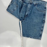 Wrangler Double Knee Carpenter Shorts - 38W 10L Blue Cotton