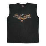 Harley Davidson Graphic Tank Top - XL Black Cotton