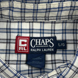 Chaps Ralph Lauren Checked Shirt - Large Blue Cotton
