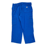 Carhartt Cargo Pants - Large Blue Cotton Blend