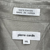 Pierre Cardin Floral Hawaiian Shirt - 2XL Beige Viscose