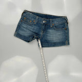 True Religion Denim Shorts - 34W US 8 Blue Cotton