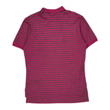 Polo By Ralph Lauren Striped Polo Shirt - Medium Pink Cotton
