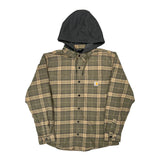 Carhartt Checked Flannel Shirt - Large Green Cotton