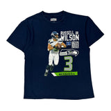 Seattle Seahawks N.F.L. Team Apparel T-Shirt - Medium Navy Cotton