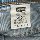 Levis 550 Jeans - 34W US 12 Light Wash Cotton
