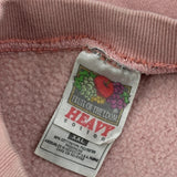 90S Blank Fruit Of The Loom Sweatshirt - XL Pink Cotton