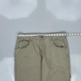 Wrangler Carpenter Trousers - 37W 32L Beige Cotton