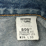 Made In USA Levis 505 Jeans - 38W 30L Blue Cotton
