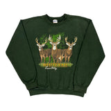 Gildan Graphic Sweatshirt - Medium Green Cotton Blend