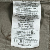 Carhartt Carpenter Trousers - 36W 34L Khaki Cotton