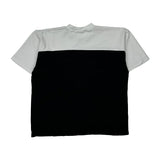 Reebok T-Shirt - Large Black & White Cotton