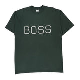 Boss Spellout Ig Design T-Shirt - XL Green Cotton