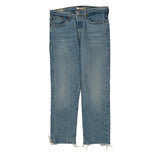 501 Levis Cropped Jeans - 30W US 6 Light Wash Denim