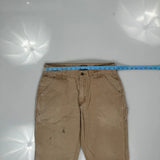 Carhartt Carpenter Trousers - 30W 32L Beige Cotton