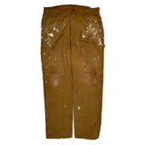 Painted Dickies Carpenter Pants - 36W 32L Brown Cotton