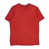 Tommy Hilfiger T-Shirt - Large Red Cotton