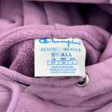 Vintage Reverse Weave Champion Hoodie - Small Purple Cotton