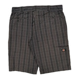 Dickies Checked Shorts - 37W 11L Gray Cotton