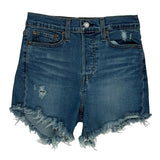 Levis Denim Shorts - 26W UK 6 Blue Denim