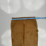 Carhartt Double Knee Carpenter Pants - 36W 32L Brown Cotton