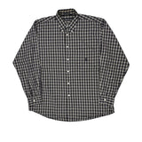Nautica Checked Shirt - Large Black Cotton