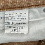 Dickies Carpenter Trousers - 32W 30L Brown Cotton