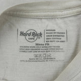 Hard Rock Cafe Graphic T-Shirt - Medium Cream Cotton