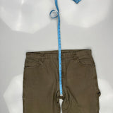 Dickies Carpenter Trousers - 39W 30L Khaki Cotton