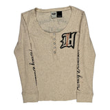 Freedom Heritage Harley Davidson Graphic Long Sleeve T-Shirt - Large Beige Cotton