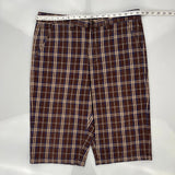 Sean John Checked Shorts - 36W 15L Blue Cotton