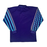 19990-92 Adidas Goalkeeper Long Sleeve Football Shirt - Medium Blue Polyester