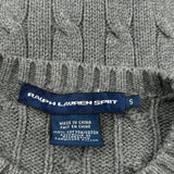Ralph Lauren Sport Sweater - Small Gray Cotton