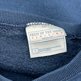 Fruit Of The Loom Blank Sweatshirt - Large Navy Cotton Blend