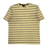 Tommy Hilfiger Striped T-Shirt - XL Yellow Cotton