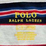 Polo By Ralph Lauren Striped T-Shirt - Large Blue Cotton