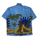 Ferrous Graphic Hawaiian Shirt - XL Green Cotton
