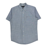 Tommy Hilfiger Short Sleeve Shirt - Medium Blue Cotton
