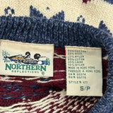 Northern Reflections Christmas Sweater - Small Burgundy Cotton Blend