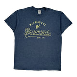 Milwaukee Brewers Mlb T-Shirt - Large Blue Polyester
