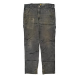 Carhartt Double Knee Carpenter Trousers - 34W 30L Grey Cotton