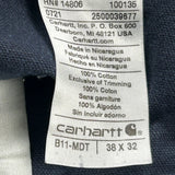 Carhartt Double Knee Carpenter Pants - 38W 32L Gray Cotton