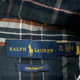 Ralph Lauren Checked Shirt - XL Blue Cotton