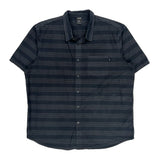 Oakley Striped Short Sleeve Shirt - XL Black Cotton