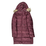 Age 14 Burberry Puffer - Large Burgundy Polyester