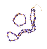 Amethyst & Citrine Gold Necklace